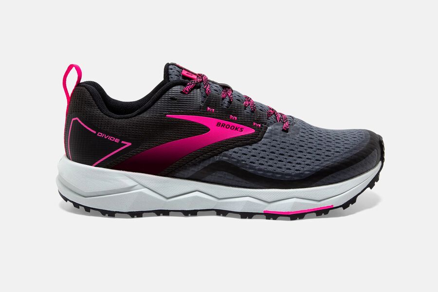 Brooks Divide 2 Trail Running Shoes Womens - Black/Pink - WMTVY-9850